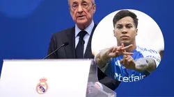 Kaio Jorge e Florentino Perez - Foto: David Ramos e Pedro Vilela/Getty Images