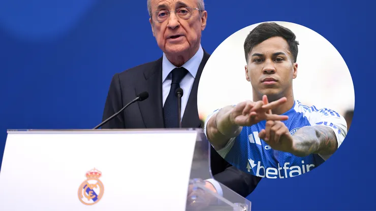 Kaio Jorge e Florentino Perez - Foto: David Ramos e Pedro Vilela/Getty Images