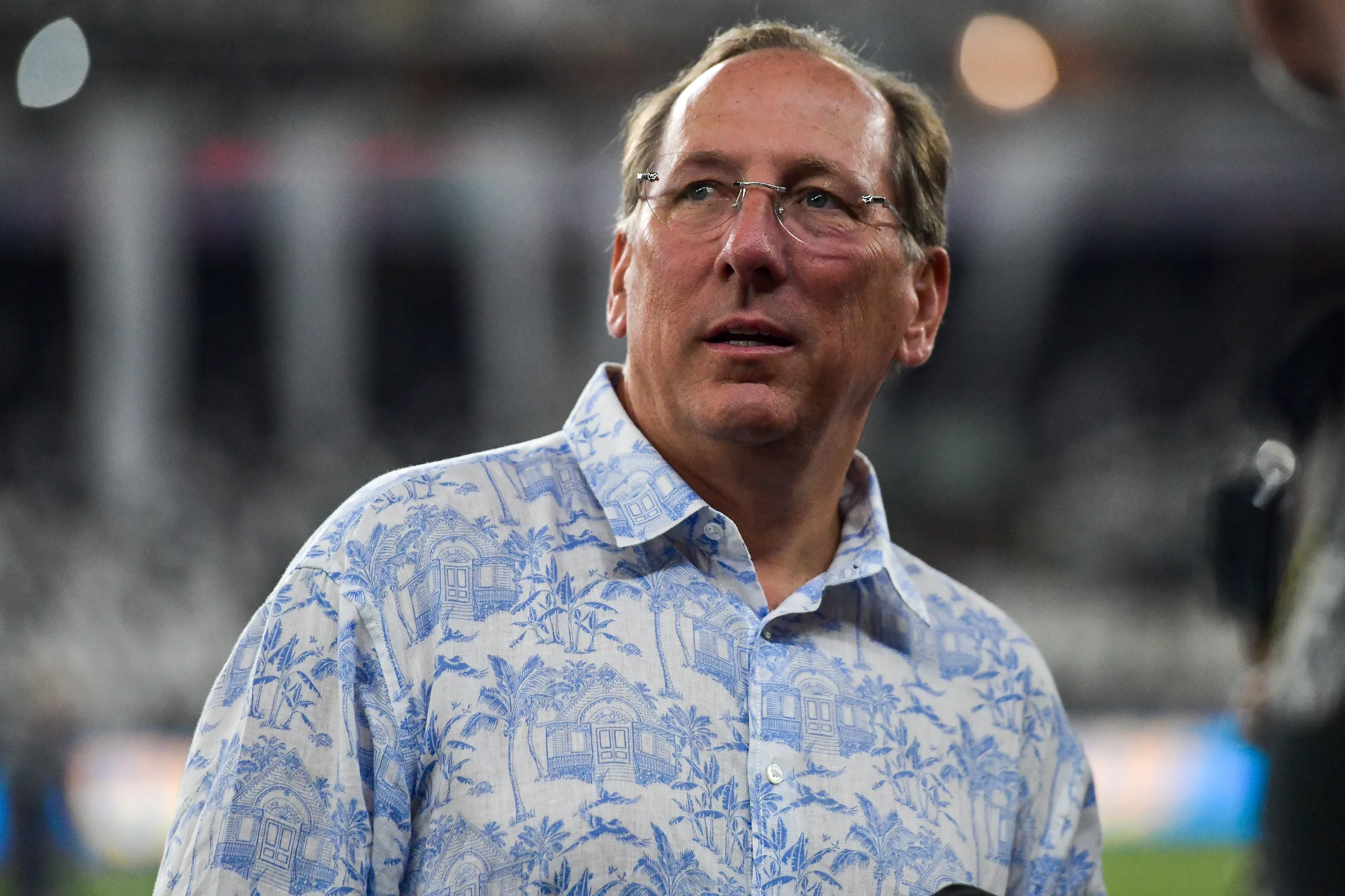 John Textor CEO do Botafogo durante partida contra o Corinthians no estadio Engenhao pelo campeonato Brasileiro A 2025. Foto: Thiago Ribeiro/AGIF