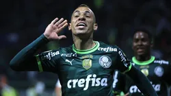 SP - SAO PAULO - 15/09/2023 - BRASILEIRO A 2023, PALMEIRAS X GOIAS - Breno Lopes jogador do Palmeiras comemora seu gol durante partida contra o Goias no estadio Arena Allianz Parque pelo campeonato Brasileiro A 2023. Foto: Marcello Zambrana/AGIF