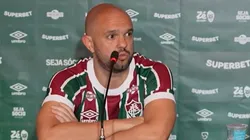 Mattheus Montenegro, presidente do Fluminense, durante coletiva de imprensa