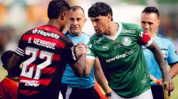 Gustavo Gómez e Bruno Henrique na decisão da Libertadores no Monumental de Lima, no Peru. Foto: Adriano Fonte/Flamengo