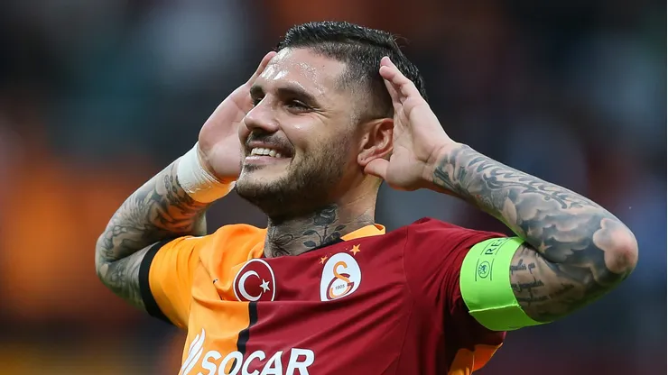Mauro Icardi, atacante argentino do Galatasaray - Foto: Ahmad Mora/Getty Images