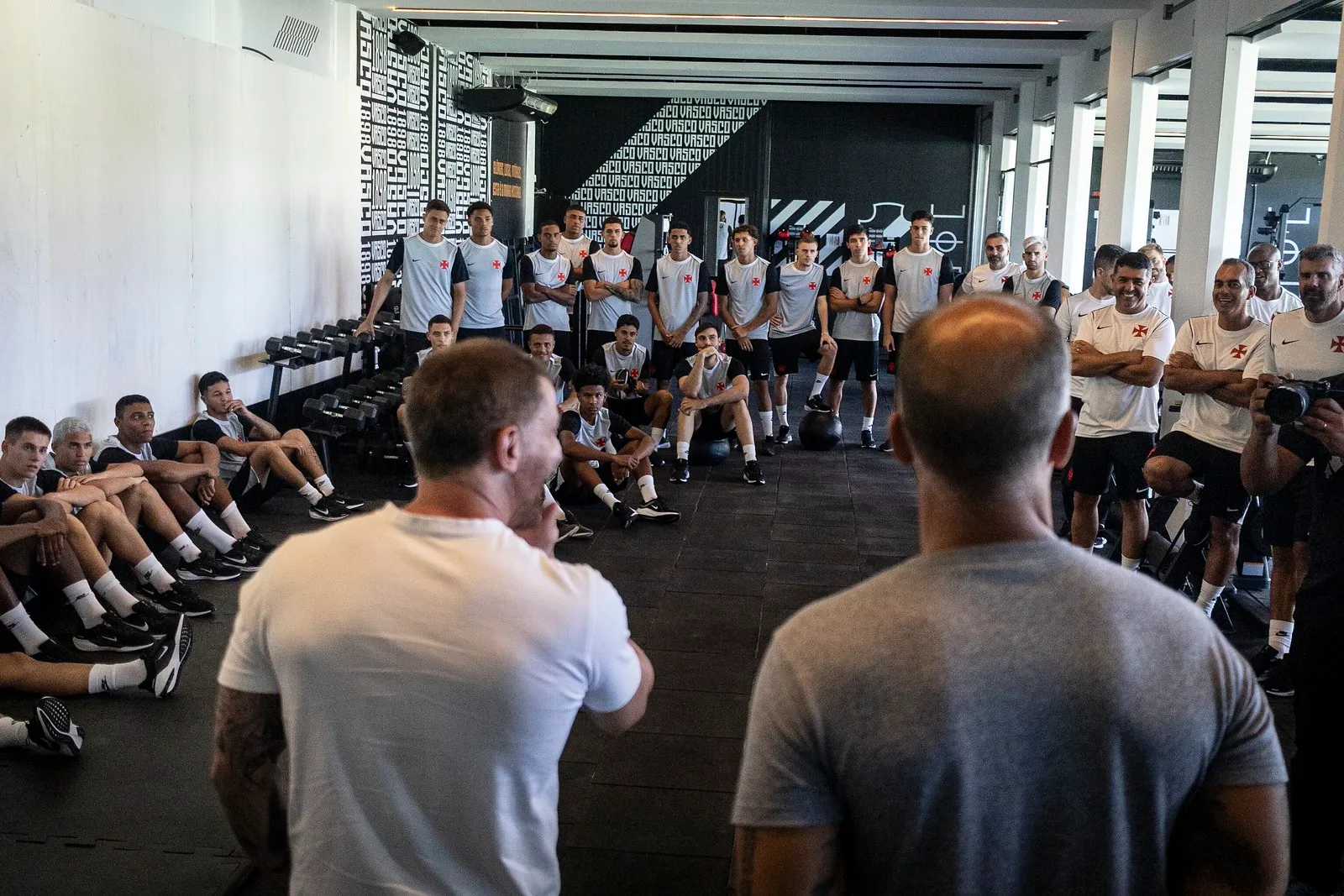 Jogadores do Vasco durante a reapresentação. Foto: Dikran Sahagian/Vasco