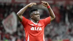 Johan Carbonero jogador do Internacional comemora seu gol durante partida contra o Fluminense no estadio Beira-Rio pelo campeonato Copa Do Brasil 2025. Foto: Lucas Gabriel Cardoso/AGIF