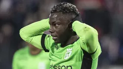 Marino Hinestroza do Atletico Nacional atuando pelo clube. (Photo by Ernesto Ryan/Getty Images)
