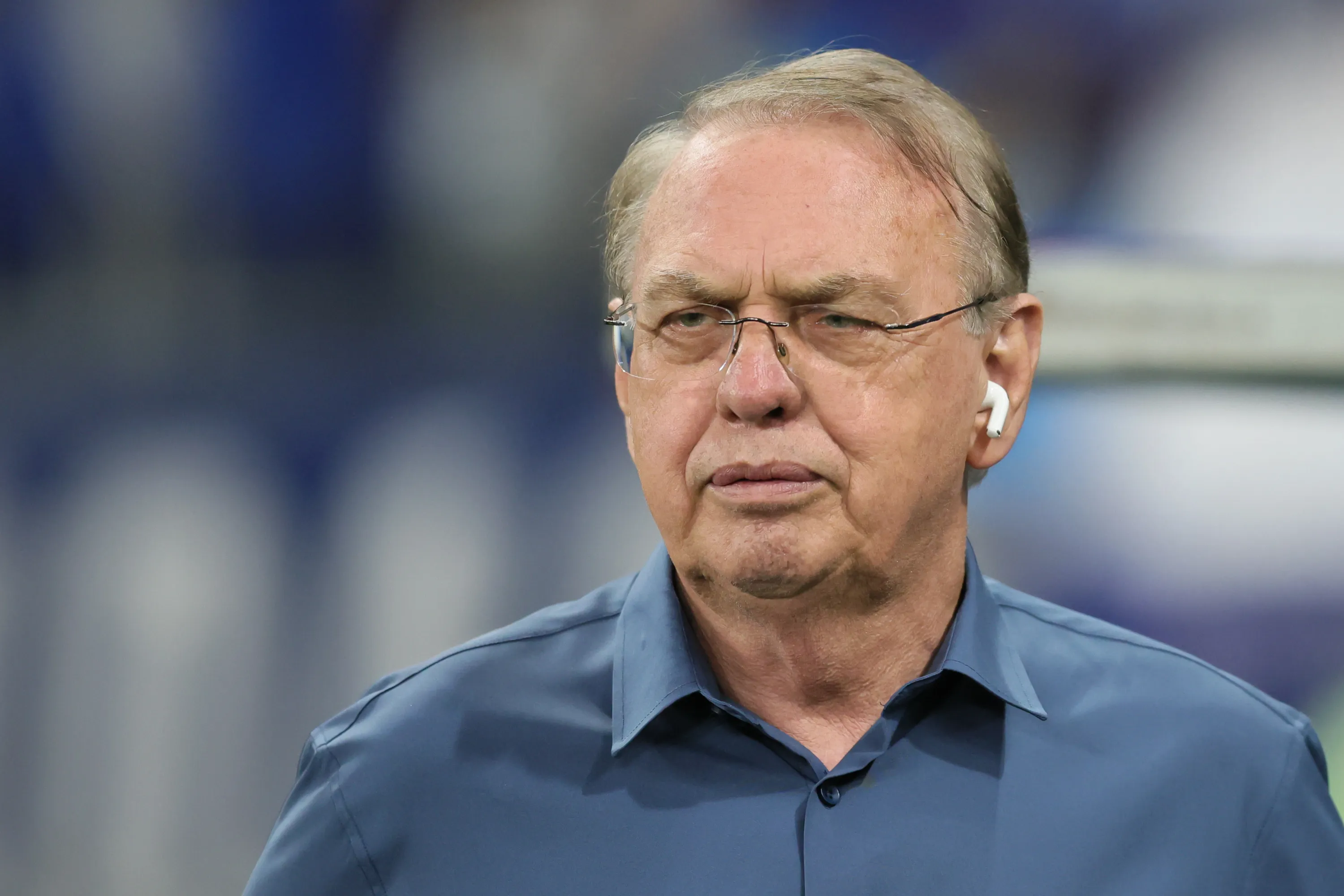 Osmar Stabile Presidente do Corinthians durante partida contra o Cruzeiro no estádio Mineirão pelo campeonato Brasileiro A 2025. Foto: Gilson Lobo/AGIF