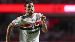 Calleri, jogador do São Paulo, durante partida contra o Ponte Preta no estadio Morumbi pelo campeonato Paulista 2025. Foto: Marcello Zambrana/AGIF