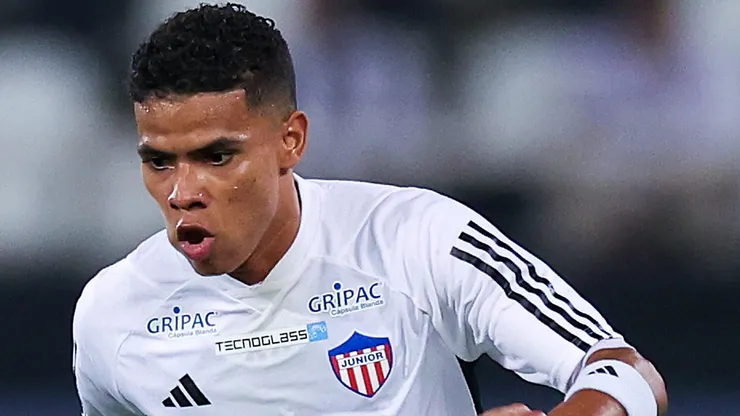 José Enamorado, atacante do Barranquilla em partida pelo campeonato colombiano (Foto: Buda Mendes/Getty Images)