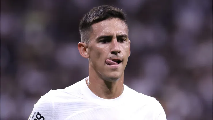 Matias Rojas jogador do Corinthians durante partida contra o Ponte Preta no estadio Arena Corinthians pelo campeonato Paulista 2024. Foto: Marcello Zambrana/AGIF