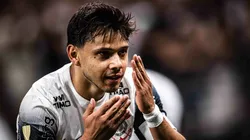 Angel Romero jogador do Corinthians comemora seu gol durante partida contra o Mirassol. Foto: Leonardo Lima/AGIF