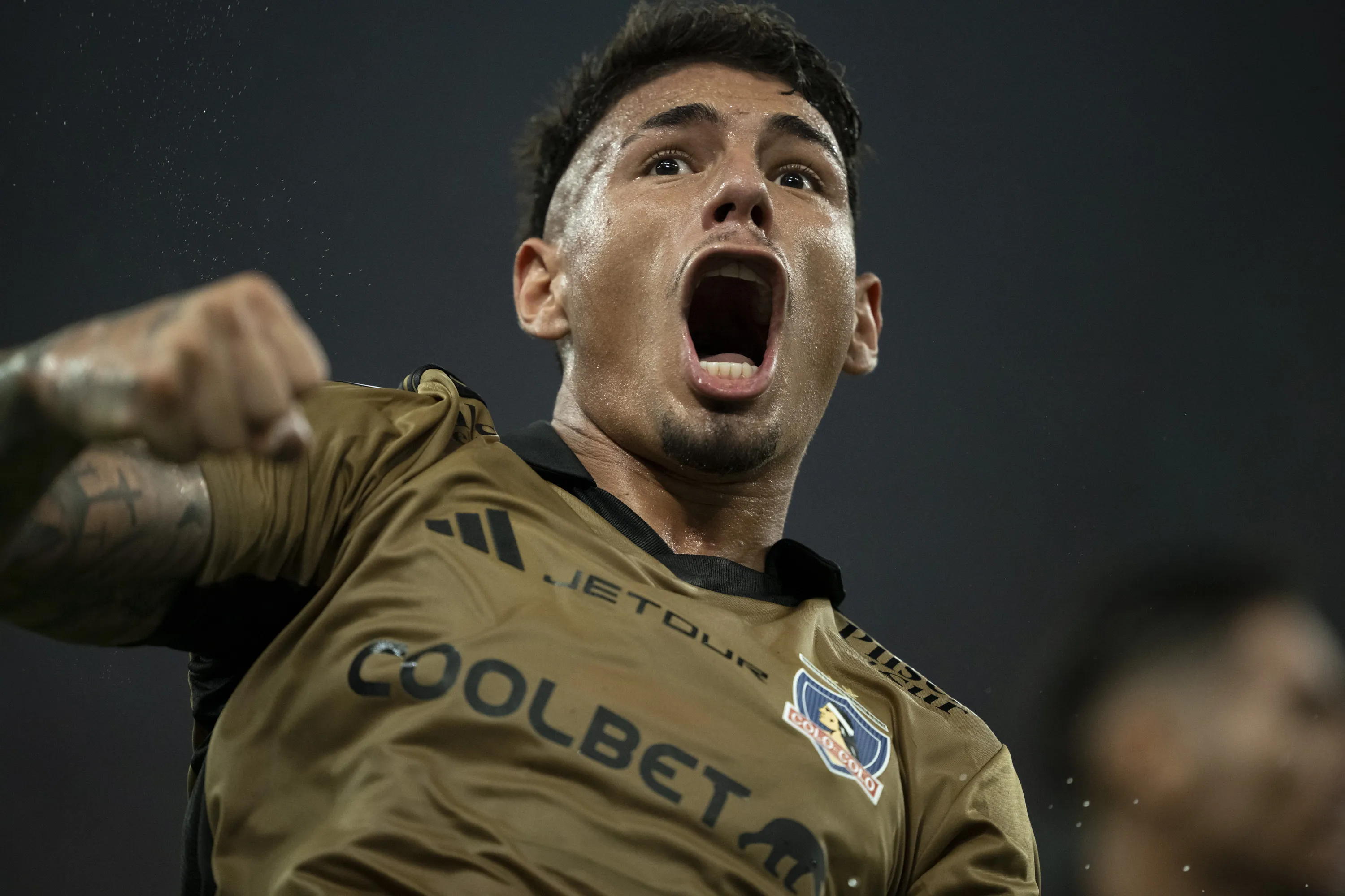 RJ – RIO DE JANEIRO – 09/04/2024 – COPA LIBERTADORES 2024, FLUMINENSE X COLO-COLO – Saldivia jogador do Colo-Colo comemora gol anulado durante partida contra o Fluminense no estadio Maracana pelo campeonato Copa Libertadores 2024. Foto: Jorge Rodrigues/AGIF