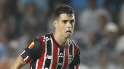 Oscar atuando contra o Peixe, na Vila Belmiro. Foto: Miguel Schincariol/Getty Images