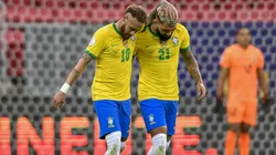 Neymar e Gabigol já atuaram lado a lado na Seleção Brasileira