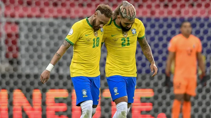 Neymar e Gabigol já atuaram lado a lado na Seleção Brasileira