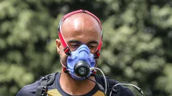 Lucas Moura no primeiro dia de treinos no CT da Barra Funda