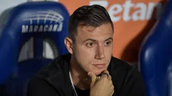 Lucas Piton jogador do Vasco durante aquecimento antes da partida contra o Fluminense no estádio Maracanã pelo campeonato Copa Do Brasil 2025.