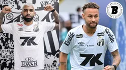 Gabigol e Neymar vão atuar juntos no Santos - Fotos: Raul Baretta/Santos FC e Jota Erre/AGIF