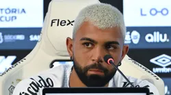 Gabigol em apresentação na Vila Belmiro.