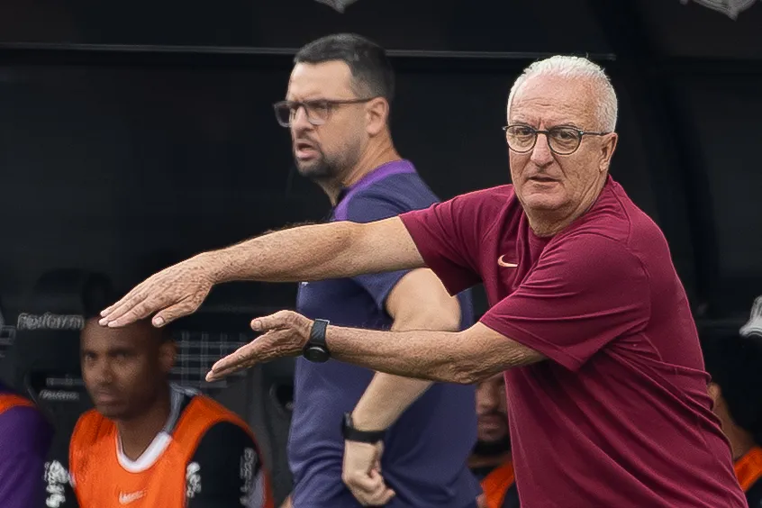 Dorival Silvestre Junior técnico do Corinthians durante partida contra o Juventude. Foto: Joisel Amaral/AGIF