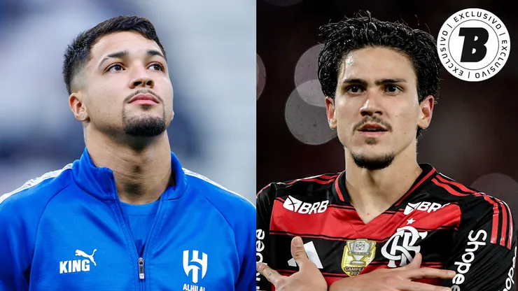 Marcos Leonardo e Pedro. Fotos: Yasser Bakhsh/Getty Images e Thiago Ribeiro/AGIF