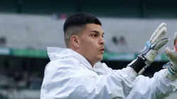 Brazão em campo no Couto Pereira pelo Santos.