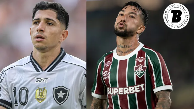 Savarino e Lucho Acosta podem ser companheiros no Fluminense - Fotos: Thiago Ribeiro/AGIF e Jorge Rodrigues/AGIF
