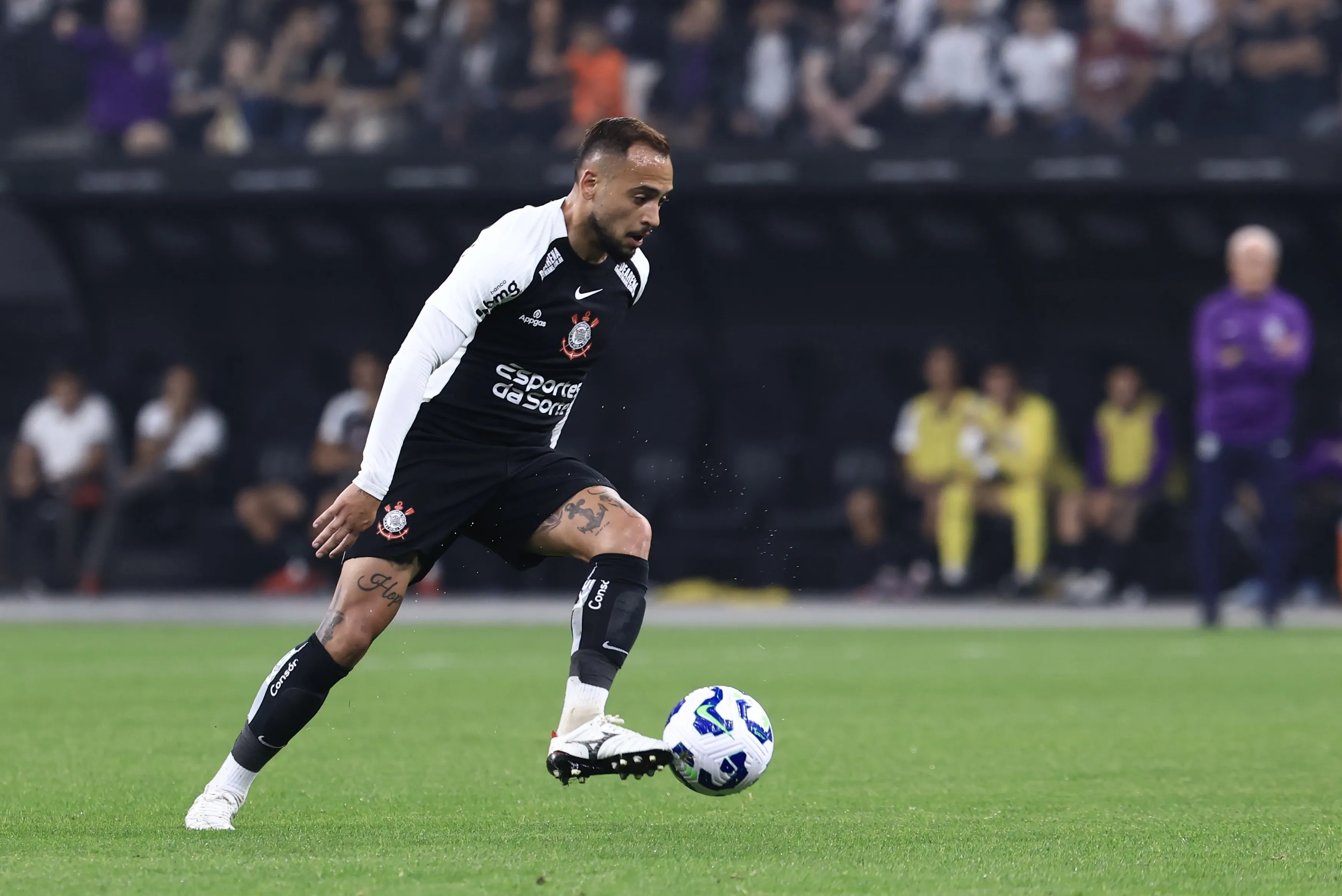 Maycon jogador do Corinthians durante partida contra o Novorizontino no estadio Arena Corinthians pelo campeonato Copa Do Brasil 2025. Foto: Marcello Zambrana/AGIF