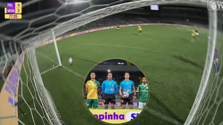 Gol irregular do Palmeiras na estreia da Copinha já causou afastamento de árbitro e auxiliar pela FPF - Foto: Reprodução/CazeTV