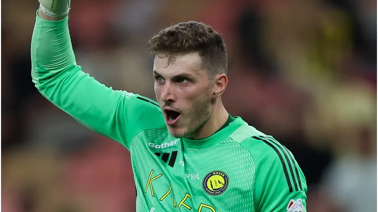 Bento, goleiro do Al-Nassr em partida pelo campeonato Árabe (Foto: Yasser Bakhsh/Getty Images)