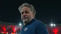 Julio Casares presidente do Sao Paulo antes da partida contra o Flamengo no estadio Maracana pelo campeonato Brasileiro A 2024. Foto: Thiago Ribeiro/AGIF