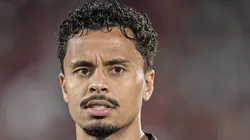 Allan jogador do Flamengo durante partida contra o Fluminense no estadio Maracana pelo campeonato Brasileiro A 2025. Foto: Thiago Ribeiro/AGIF