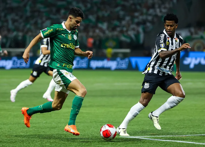 Palmeiras venceu o Santos no último título paulista, em 2024. Foto: Fabio Menotti/Palmeiras