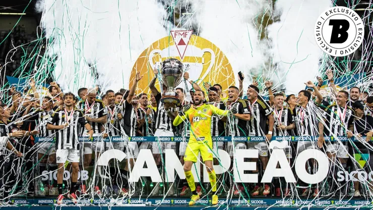 Atlético-MG comemora o título de campeão mineiro em 2025. Foto: Pedro Souza/Atlético-MG