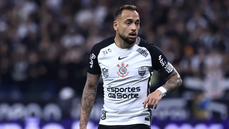 Maycon, jogador do Corinthians, durante partida contra o Palmeiras no estadio Arena Corinthians pelo campeonato Brasileiro A 2025. Foto: Marcello Zambrana/AGIF
