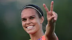 Ana Vitória em treino da Seleção Brasileira no estádio Jacques Forestier. Foto: Lívia Villas Boas/CBF
