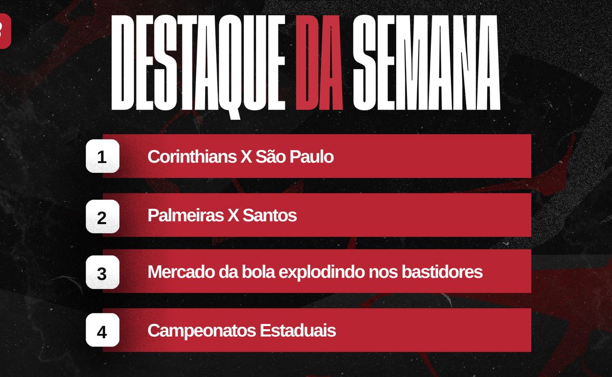 Agenda completa da semana: Estaduais, Majestoso, Clássico da Saudade e mercado da bola