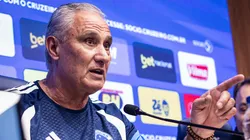 Tite durante sua apresentação no Cruzeiro. Foto: Gustavo Aleixo/Cruzeiro
