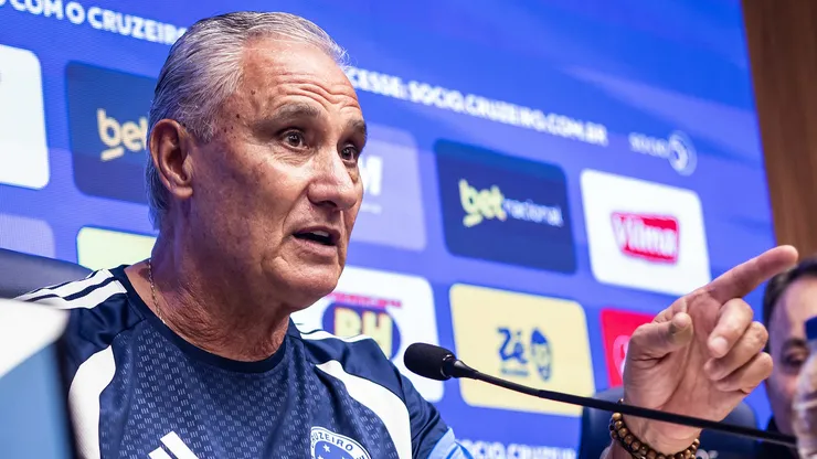 Tite durante sua apresentação no Cruzeiro. Foto: Gustavo Aleixo/Cruzeiro