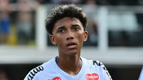 Robinho Jr jogador do Santos durante partida contra o Novorizontino no estadio Vila Belmiro pelo campeonato Paulista 2026. Foto: Jota Erre/AGIF