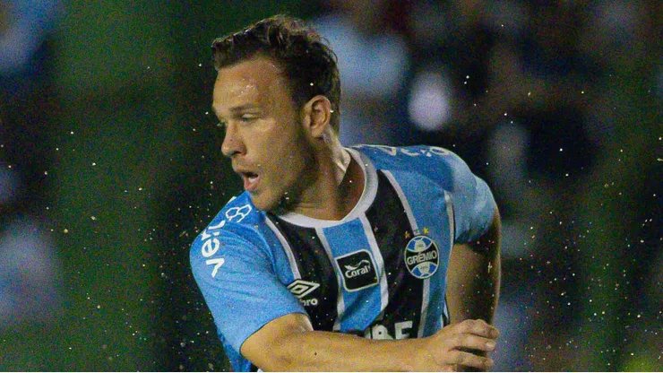 Arthur jogador do Gremio durante partida contra o Avenida no estadio Eucaliptos pelo campeonato Gaucho 2026. Foto: Maxi Franzoi/AGIF