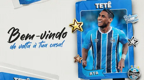 Tetê está de volta ao Grêmio
