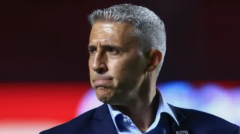 Hernan Crespo tecnico do Sao Paulo durante partida contra o Bahia no estadio Morumbi pelo campeonato Brasileiro A 2025. Foto: Marcello Zambrana/AGIF