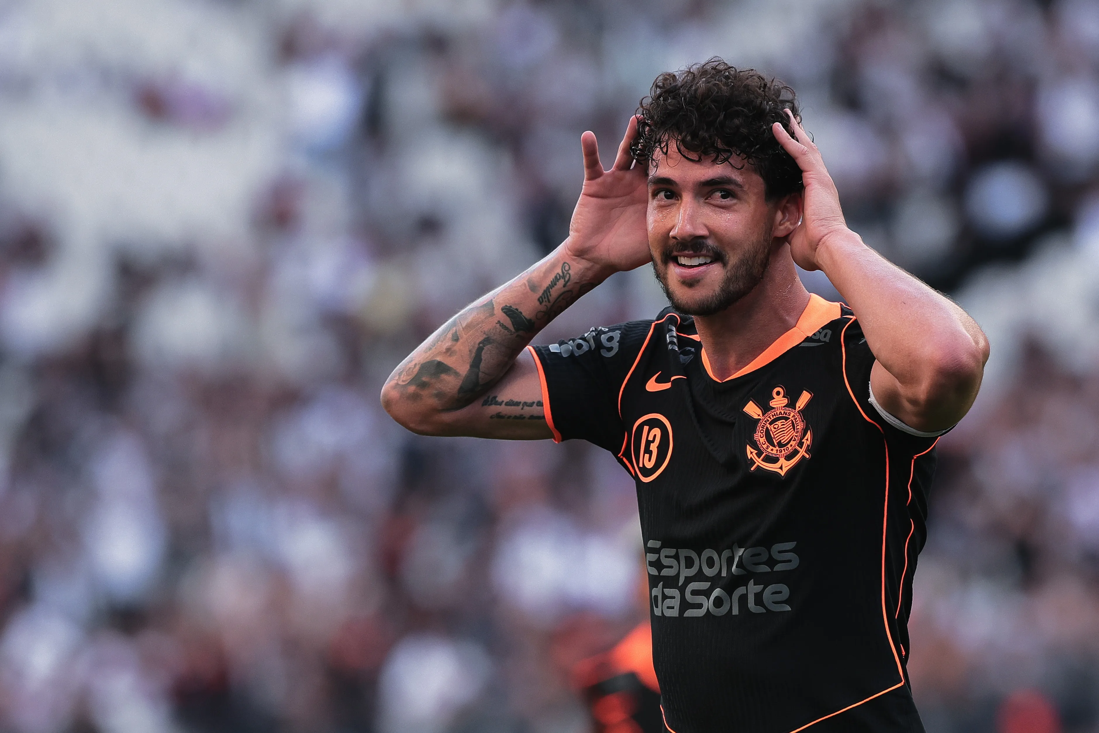 Gustavo Henrique balançou as redes pelo Timão. Foto: Ettore Chiereguini/AGIF