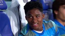 Endrick marcou seu primeiro gol pelo Lyon. (Photo by Aitor Alcalde/Getty Images)