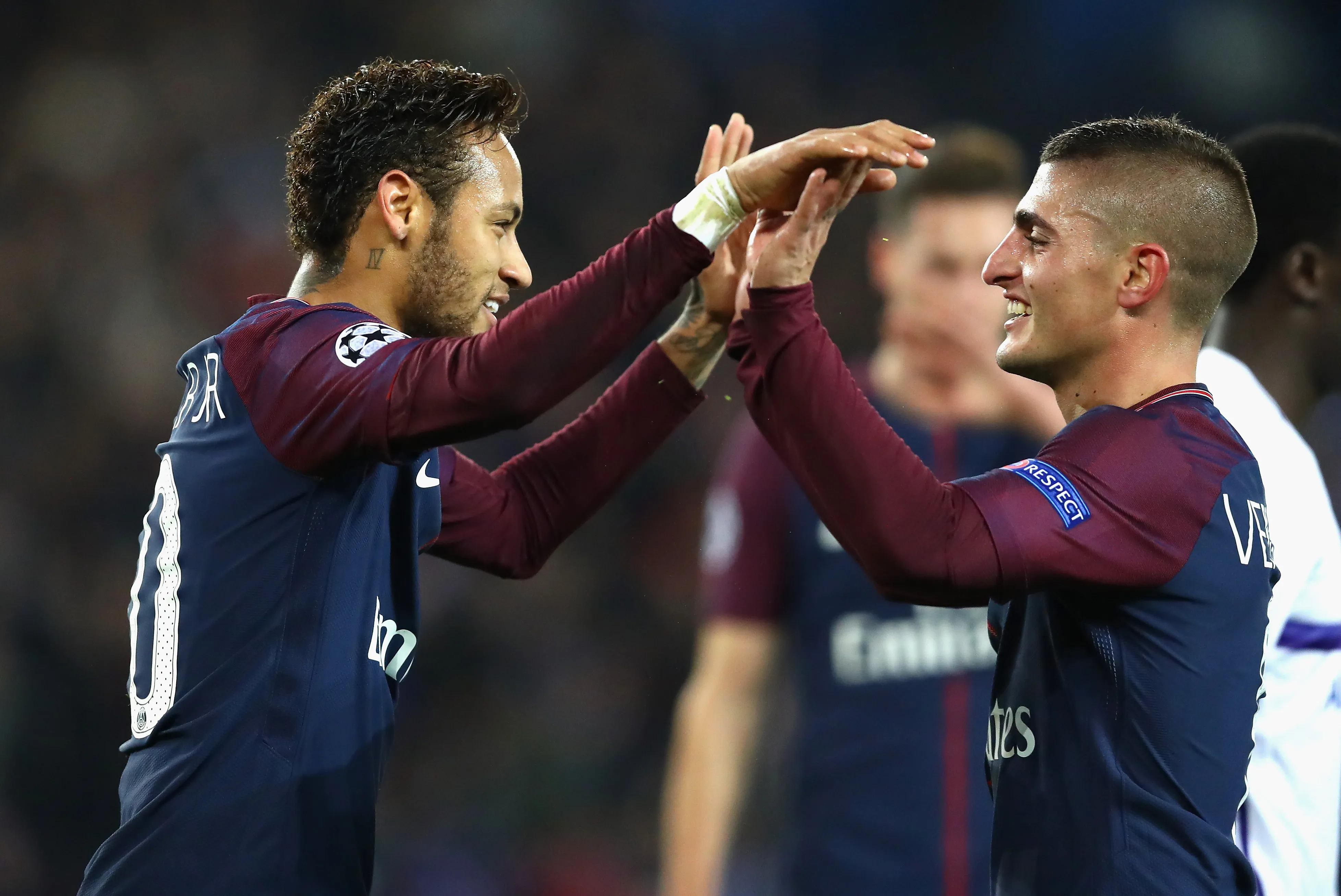Verratti é muito amigo de Neymar desde os tempos de PSG. Foto: Dean Mouhtaropoulos/Getty Images.