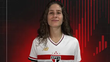 Anúncio da zagueira Camila Barbosa, feito pelo São Paulo