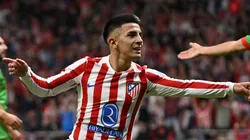 Almada em campo pelo Atlético de Madrid.