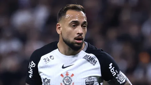 Maycon jogador do Corinthians durante partida contra o Palmeiras no estadio Arena Corinthians pelo campeonato Brasileiro A 2025. Foto: Marcello Zambrana/AGIF