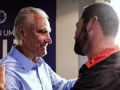 Danilo celebra reencontro com Tite após vitória do Pouso Alegre sobre o Cruzeiro